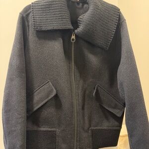 Burberry London Cashmere & Wool Zip-Up Jacket